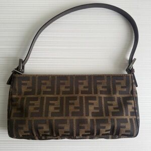 Fendi Baguette Zucca Monogram Shoulder Bag